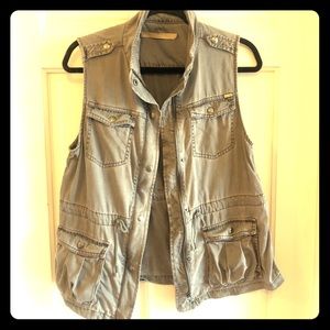 Max Jeans Grey Tensel Vest Size (M)